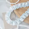 2.5cm Encaje Plegado de Lunares de Doble Capa Adornos Accesorios Materiales Hechos a Mano para DIY Cinta Accesorios para el Cabello Decoración para Portatarjetas