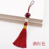 Estilo Antigo Fio de Jade Pequeno Nó Chinês Pingente de Borla de Contas de Jade Acessórios de Materiais DIY com Pingente de Leque de Borla de Contas Pingente de Pente