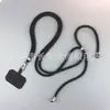 Nuevo material reciclado material tejido cordón para teléfono móvil multifuncional anti-pérdida tarjeta desmontable bandolera cordón para teléfono móvil