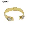 WT-B631 Pulsera de Piedras Preciosas Estilo Dulce Fresco Chica Picante Personalidad Europea y Americana Microincrustación de 18K Piedra Semipreciosa Natural Diseño Irregular
