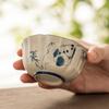 Planta Gris Pintado a Mano Panda Juega Pétalos de Bambú Taza Maestra Taza Individual Taza de Té de Cerámica Taza de Té para el Hogar Taza de Té Kung Fu