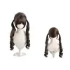 Peluca para Mujer Hazelnut Puff con Coletas Pre-atadas Cabello Largo Rizado Lolita Doble Coleta Dulce Natural Peluca Completa