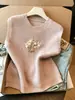 Chaleco de Punto Jacquard Bordado Suave Estilo Coreano para Mujer, Nuevo Estilo Primavera 2026, Sin Mangas, Elegante y Dulce Prenda Exterior
