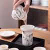 Juego de té de cerámica, juego de té blanco de porcelana ru de 10 piezas, juego de té mate para oficina en casa, regalos de empresa, juego de té de kung fu