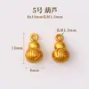 Accesorios de oro de arena método antiguo que no se decoloran DIY pulsera de cristal cuentas espaciadoras colgante de pulsera accesorios de cuentas de barril hechas a mano