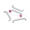 F136 Titanio Redondeado Largo Base de Uña Empotrada Doble Cuero Cabelludo Subcutáneo Implante Clavícula Uña Aleación de Titanio G23 Joyería para Piercing Corporal