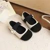 Zapatos para Niña, Zapatos de Cuero de Boca Baja para Niña Pequeña, Nuevo Estilo Primavera y Otoño 2025, Zapatos Individuales para Niños Medianos y Grandes, Mocasines para Niños de Suela Suave