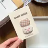 Nuevo Estilo de Otoño Temprano Pinza para el Pelo de Lana Tejida a Cuadros Clip BB para Mujer, Pasador de Frente de Gama Alta Clip Lateral Accesorio para el Cabello