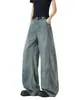 Calças de lyocell de perna larga para o verão, jeans Tencel soltos para homens, calças compridas vintage, calças finas da moda estilo americano