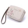 Cartera corta de exportación transfronteriza estilo coreano de cuero PU con cremallera estampada plegable, bolso de mano corto multifuncional, monedero para mujer