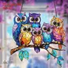 Decorações Coloridas de Coruja Acrílica para Pendurar na Janela Decoração de Janela Presente para Amante de Animais