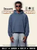 Ropa de hombre DE Sudadera con capucha de forro polar 350G, corta y ancha, para hombre, sudadera con capucha transfronteriza con dobladillo sin rematar