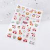 Pegatinas de uñas finas resistentes con relieve de camuflaje, lindas estrellas de dibujos animados, muñeca SP, giicawa mikko