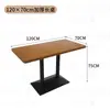 Mesa y Sillas de Restaurante Café Estilo Retro Occidental Mesas y Sillas de Restaurante de Música Combinación de Mesa y Silla de Bar Mesa de Bistro de Madera Maciza Comercial