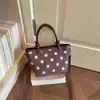 Bolsa Balde Preguiçosa Estilo Coreano 2026 Nova Bolsa de Mão Outono Antecipado Personalidade Bolinhas Moda Chique Bolsa de Ombro Único Transversal