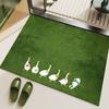 Alfombrilla de Piso Verde para Baño Absorbente de Agua Secado Rápido Barro de Diatomeas Alfombrilla Suave Resistente a Manchas Puerta de Baño Antideslizante Dibujo Animado Linda Alfombrilla para Pies