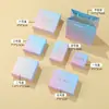 Caja de Empaque para Joyería con Gradiente Perlado en Stock, Caja de Empaque para Joyería con Tapa abatible, Caja Pequeña de Empaque para Regalos para Anillos y Aretes