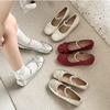 Zapatos de Ballet Rosas con Aumento Interno para Mujer Zapatos 2024 Nuevos Franceses Primavera y Otoño Mary Jane Zapatos Elegantes de Noche