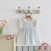 Mameluco de Algodón para Bebé 120g Estilo Verano 100% Algodón Clase A para Niñas Traje Dulce Floral para Gatear Ropa de Hermana