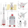 Foguete de sete peças Set Bolo de astronauta decoração brinquedo aniversário feriado assando Space Pilot Set