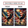 Produto de grande sucesso de vendas internacionais: 4 de Julho Dia da Independência Águia da Liberdade Decoração de Jardim Bandeira de Jardim, Bandeira de Jardim de Linho Dupla Face