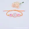 Venta Directa de Fábrica de Flores Secas Reales, Pulsera de Gipsofila, Piedra del Tiempo, Pulsera Tejida Hecha a Mano Fresca y Dulce para Niña