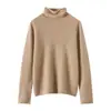 Nuevo Suéter Versátil de Punto Básico Ropa Interior Sencilla de Cachemira Suéter de Cuello Alto para Mujer Otoño Invierno Corte Ajustado