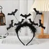 Diadema con diseño de murciélago negro para Halloween, divertida diadema con diseño de murciélago negro, ideal para fiestas, festivales y actuaciones en escenarios.