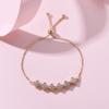 Estilo Europeu e Americano Mesmo Estilo do Douyin Pulseira de Flor de Trevo com Microincrustação de Diamante Nicho Versátil Design de Moda Pulseira de Puxar