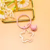 Llavero Anillo de Libro Campana Estrella Pentágono Transparente de Colores Figura de Cuentas Perler Hecha a Mano DIY Colgante Accesorios de Joyería