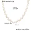 Rueda de la Fortuna Perla de Agua Dulce Irregular Moda Lujo Ligero Collar Acero Inoxidable Chapado en Oro de 18 Quilates Personalidad Todo-partido Collar para Mujeres