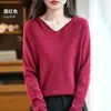 Suéter de Punto para Mujer Puyuan Otoño 2026 Elegante para el Trabajo Bloque de Color con Capucha Andy Terciopelo Regular Holgado Manga Larga