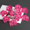 Filme Flor Cabeça de Orquídea Borboleta Flor Artificial Decoração Floral de Casamento Flores Coladas Arte Floral Falsa Decoração de Casamento Adereços de Fotografia