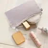 Bolsa de Armazenamento Multifuncional em Lona, Porta-moedas Liso, Logo Personalizável, Bolsa para Armazenamento de Cosméticos e Cabos de Dados