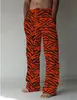 Pantalones Sueltos de Verano para Hombre con Estampado de Tigre, Pantalones de Playa Casuales, Cordón en la Cintura y Bolsillo, Pantalones Rectos a Cuadros