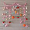 Cortina de Porta Infantil para Aluno do Jardim de Infância Morango, Cortina de Sombra Desenho Animado, Cortina Suspensa Sem Furos, Cortina Divisória Escolar, Cortina para Quarto