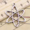 Color Plata Antigua Diagrama de Estructura Atómica Modelo Atómico Accesorios para Joyería DIY Colgante Encanto Collar Pulsera Encanto
