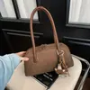 Bolso de mujer retro transfronterizo de textura mate diaria 2026 nuevo de gran capacidad tipo Boston bolso de hombro para debajo del brazo