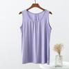 Camiseta holgada de modal para mujer, de verano, talla grande, sin mangas, para estar en casa, para mamá, con base fina