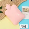 Bolsa de agua caliente de imitación de piel de conejo cálida para bebé, uso doméstico, calor duradero, gran capacidad de inyección de agua, calentador de manos de PVC, bolsa de agua caliente
