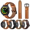 Adecuado para correa de reloj inteligente Samsung S4 Gear Sport, primera capa de cuero genuino, correa de hueso de dragón doble, correa de reloj