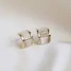 Pendientes de Gato Ojo de Gato Geométricos Elegantes Estilo Coreano Simples Combinan con Todo Moda Pendientes para Commuter Lujo Ligero Pendientes de Gama Alta para Mujer
