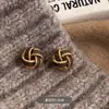 Pendientes de Gota Esmaltada Retorcidos de Diseño Francés Único para Mujer Pendientes Geométricos de Dulce Temperamento Pendientes