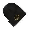 Chapéu de Tricô com Rosto Sorridente em Estoque para Mulheres, Chapéu de Tricô Bordado, Gorro de Tricô, Chapéu de Lã Estudantil Cor Sólida Estilo Coreano para Casais