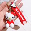 Lindo Gato Caddy Sentado Llavero Muñeca de Silicona Colgante para Llave de Coche Pequeño Regalo Colgante para Mochila Escolar