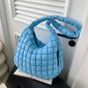 Bolsa de tecido de grande capacidade para axilas estilo coreano, nova chegada feminina 2024, bolsa tote simples e elegante, bolsa de ombro combinando