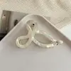 Pinza para el pelo de tiburón grande Yd de acetato estilo francés con lazo y pinza de metal, sensación de alta gama, para cabello grueso