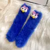 Calcetines para Mujer, Calcetines de Media Caña Feos y Divertidos, Calcetines para Dormir en Casa de Otoño e Invierno, Terciopelo de Visón Peludo para el Hogar, Lindos y Cálidos