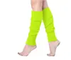 Multicolor opcional al por mayor de fábrica color brillante fluorescente lana pierna tejida cubierta para pierna calcetines apilados cubierta para pierna de bota