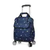 Mochila Portátil Mochila Mochila con Ruedas Empujable y Tirable Bolsa con Carrito de Viaje Gran Capacidad Ligera